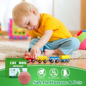HARUNARA Pet Repellent Ball | Cat Dog Repeller Ball for Indoor and Outdoor Use, 2 Ball | Kitten Control | Aso Dog Control | Pest Control | Safe for the Environment | Peppermint Oil to Repel Stray Dog Feral Cats Deer Animal Keep Your Home Yard Porch
