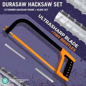 Hacksaw frame with plastic handle