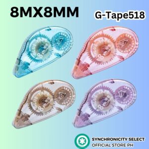 LUMISPARK G-Tape510 Double Sided Tape Roller | 4M 6M 8M | Tape Dispenser Super Sticky Adhesive Tape w texture for School Arts & Crafts Projects | GTape