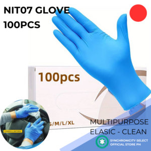 NIT09 Professional 100pcs Disposable Nitrile Gloves: Durable, Chemical Resistant, Waterproof, Powder-Free, Anti-static, Latex-Free Gloves for Kitchen, Cleaning, Tattooing, Hair Dyeing & More - Food Grade, Medium, Black, 4 Mil Thickness