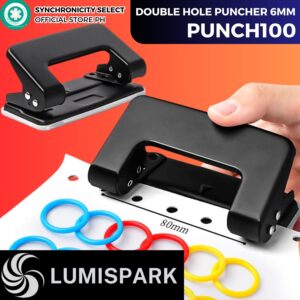 Double hole punch blue