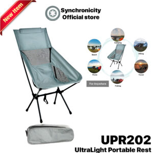 Folding Camping High Back Backpacking Chair Ultralight Compact Portable | Portable Camping Chair Small Folding Compact Ultralight Backpacking Moon | Outdoor Director's Seat | UPR202