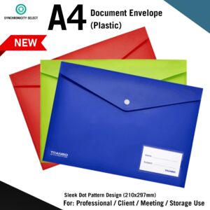 A4 Size Envelope File Fold- Blue