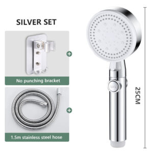 PowerPulse 5-Function Shower for Bathroom Set Shower Head With Hose Set Stainless Steel High Pressure