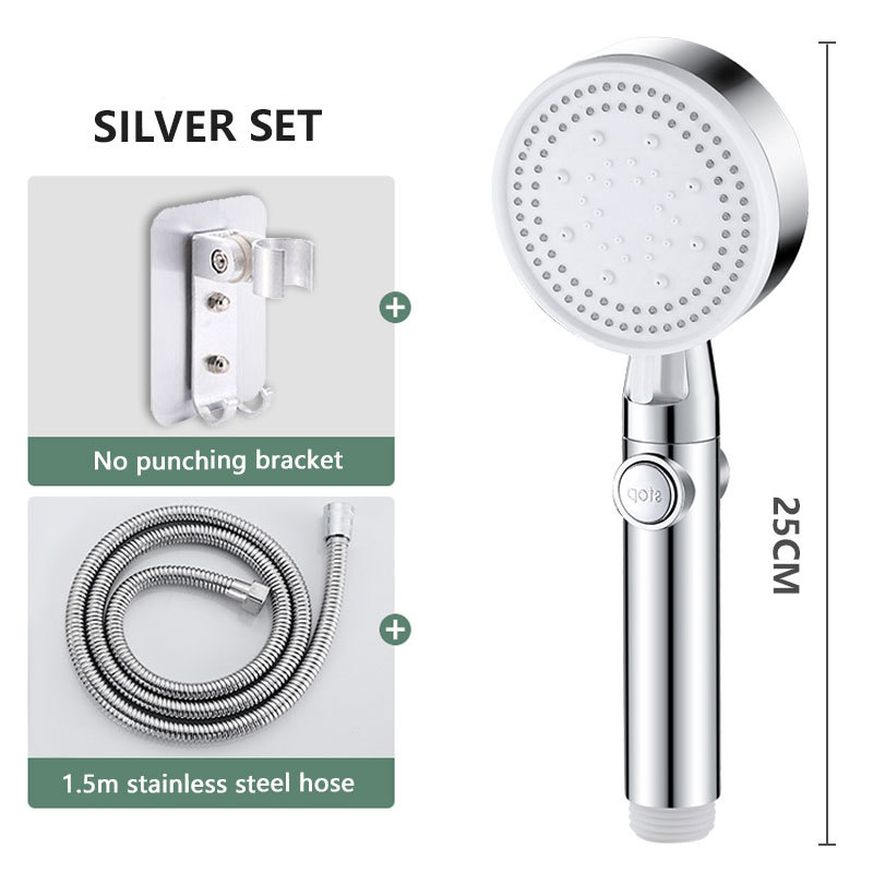 PowerPulse 5-Function Shower for Bathroom Set Shower Head With Hose Set Stainless Steel High Pressure