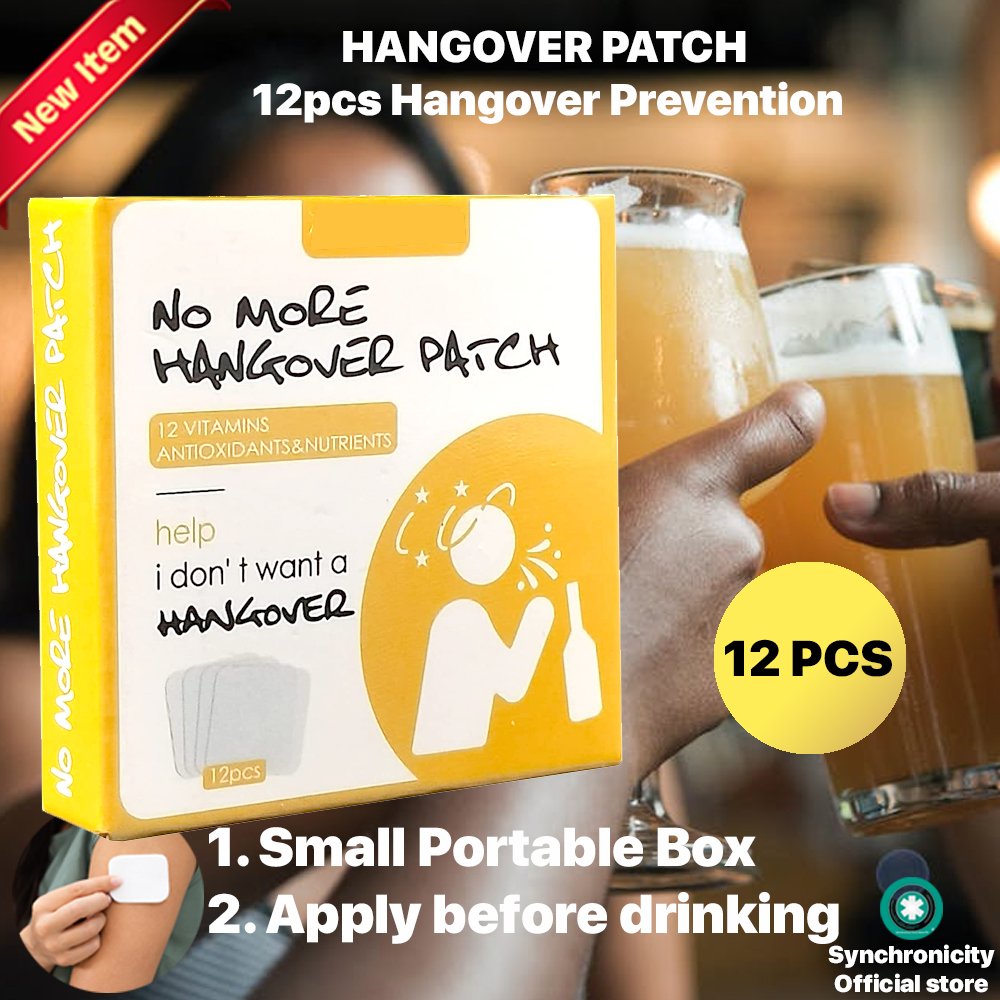 Hangover Patches | 12pcs Party Pads | Hangover Prevention Patch with Vitamins and Antioxidants