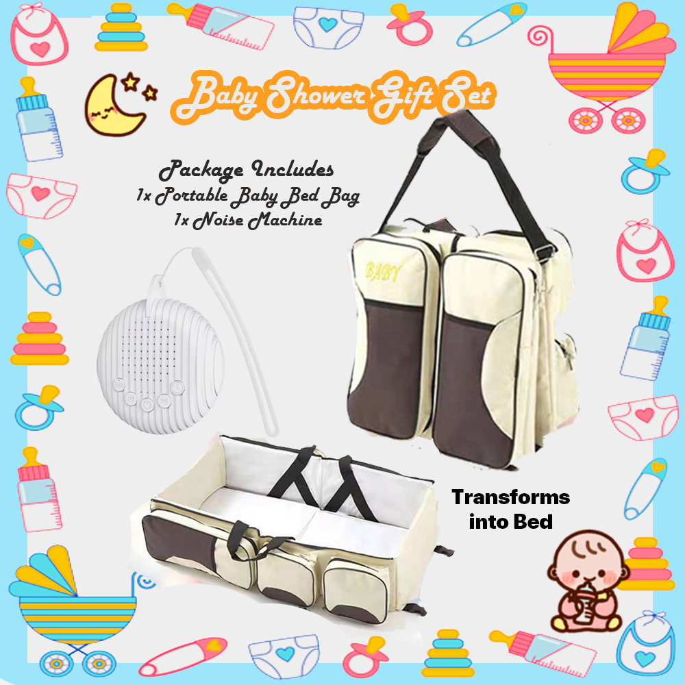Baby Shower Gift Package Ninang Ninong Foldable Bed Bag and Noise Machine