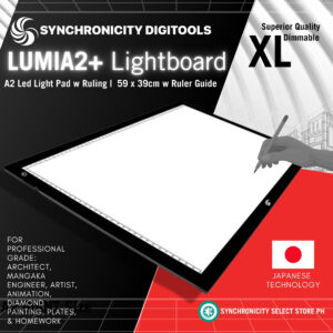 A2 Lightboard with ruler,black edge