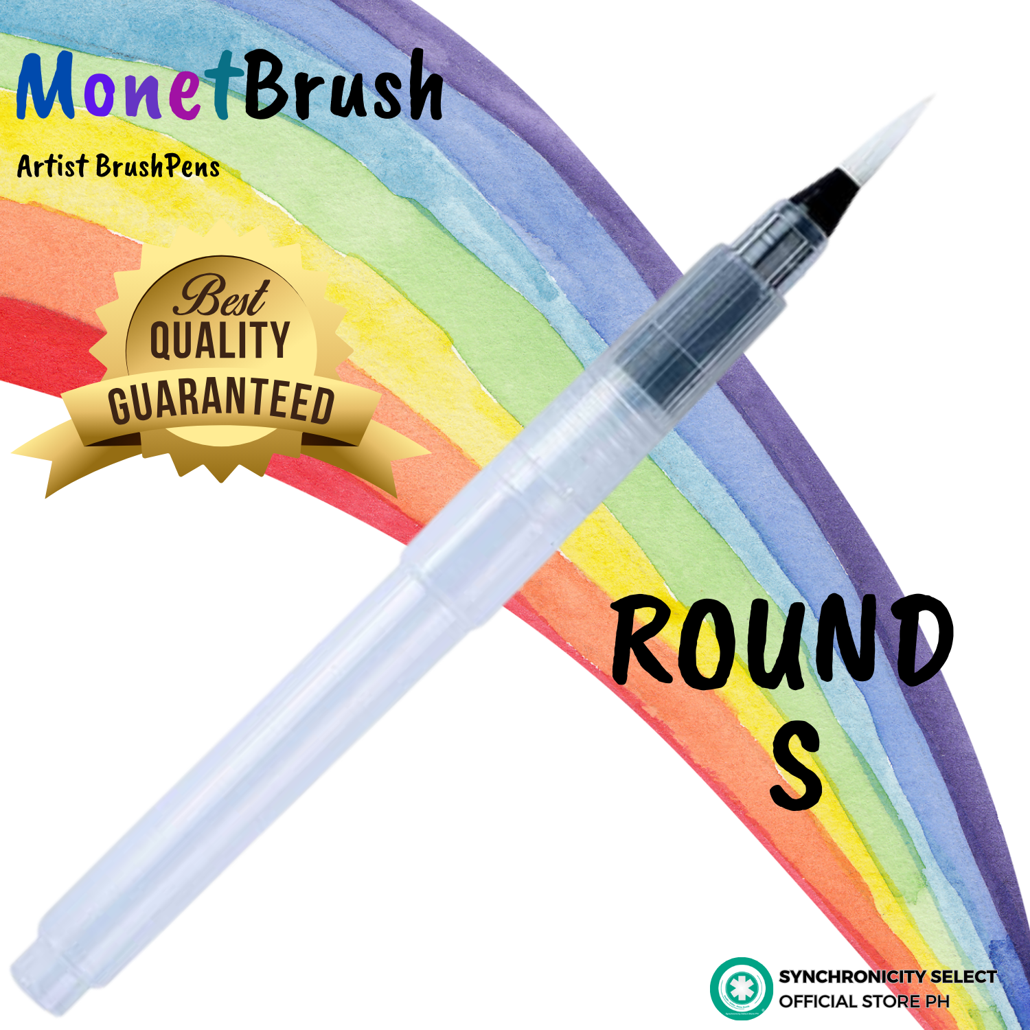 MonetBrush 6pcs Set Artist Brush Pens | Watercolor Brush Pens Set, Super Easy To Use And Fill Water Brush Pens, Watercolor Paint Pens, Water Soluble Colored Pen