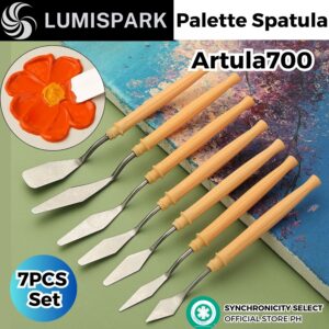 Artula700 Stainless Steel Palette Spatula Oil Painting Knives Oil Knives Artist Painting 7 pcs Set Arts and Crafts Spreader