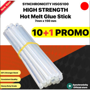 [10+1 Promo] Hot Melt Glue Sticks 7mm x 150mm | High Grade for Projects, Arts, Crafts, Designing DIY