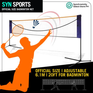 Adjustable doubles badminton net
