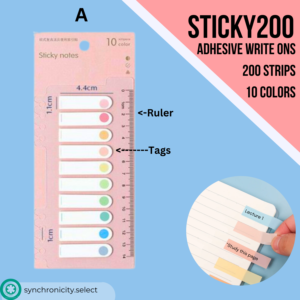 5 colors Flat head Sticky Notes