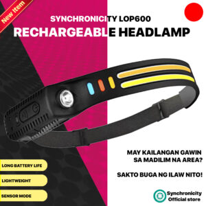 Headlamp Rechargeable 230° Wide Beam Head Lamp LED with Motion Sensor for Adults - Camping Accessories Gear, Waterproof Head Light Flashlight for Hiking, Running, Repairing, Fishing, Cycling LOP300 LOP600 LOP900