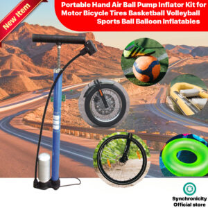 Portable Hand Air Ball Pump Inflator Kit for Motor Bicycle Tires Basketball Volleyball Sports Ball Balloon Inflatables
