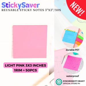 StickySaver Post Its Transparent Sticky Notes, 3x3 Inch 50 Per Pad Translucent Color Transparent Sticky Notes Waterproof Memo Paper Memo Paper Sticky Notes Daily Office Memo Paper
