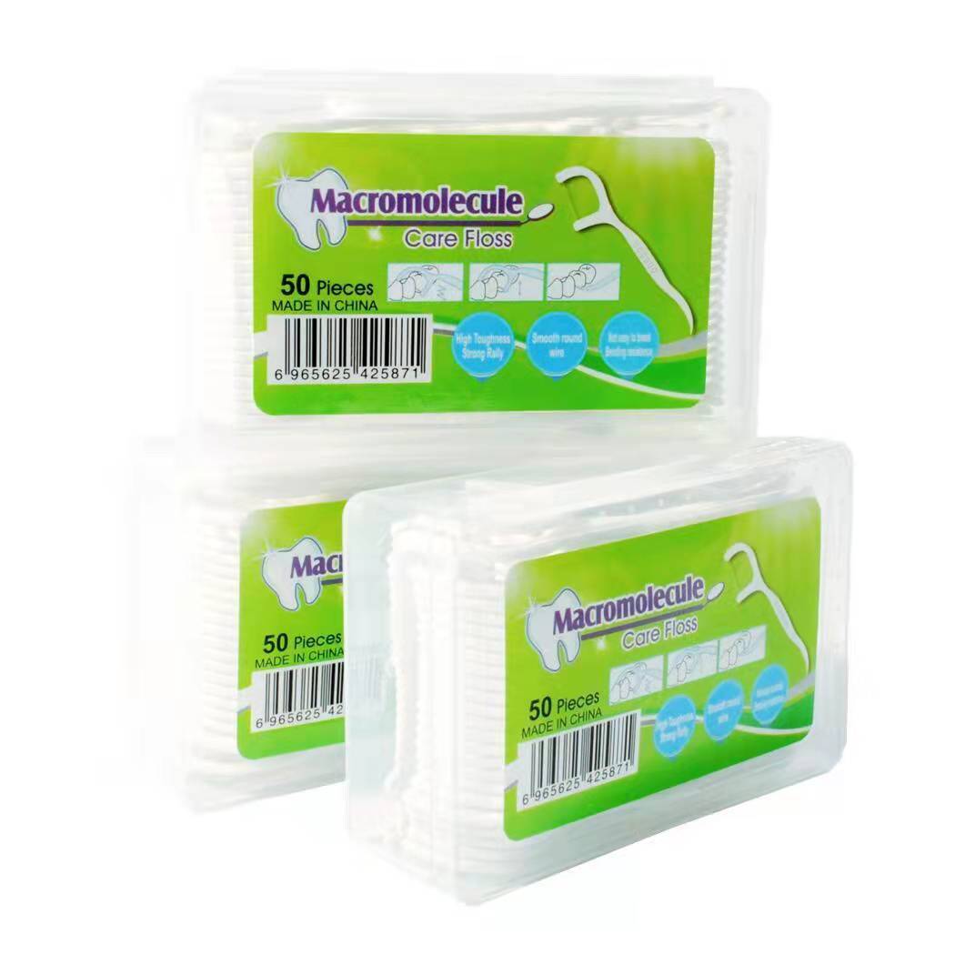 SYN 50pcs/pack Dental Floss Teeth Stick Toothpicks Floss Pick