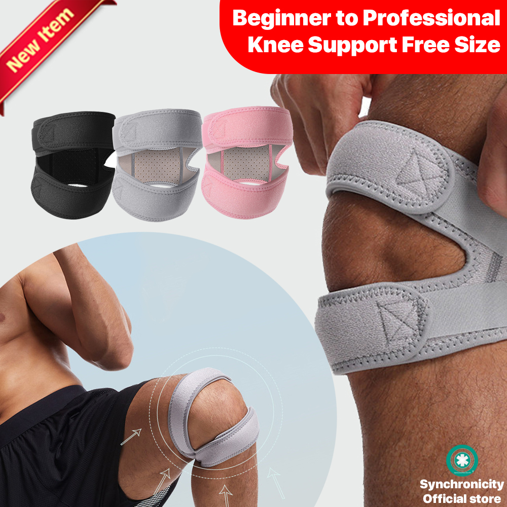 Knee Brace Support | Beginner to Professional Athletic Exercise Knee Strap | Velcro Unisex
