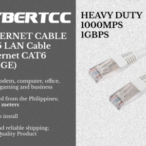 Ethernet Cable LAN RJ45 Internet Cord CYBERTEC CAT5 CAT6 Sealed High Speed Heavy Duty 3M 6M 12M 20M 30M Internet Cable 3 meters 6 meters 12 meters 20 meterss 30 meters Fast Shipping