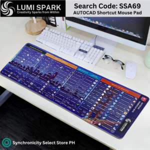 SSA69 AUTOCAD Shortcut Mouse Pad 80cm x 30cm Large Mousepad | San Francisco Golden Gate Background Office Mousepad | Workstation Cover Engineering Architecture Draftsmen| LUMI SPARK by Synchronicity Select Store PH
