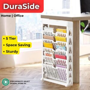 Desktop bookshelf,PP plastic,white