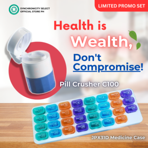 MEDICI SET Pill Box JP31D | Compact and Portable Medicine Dispenser: 1pc Mini Carry-on Multi-Grid One-Day Tablet Box | Pill Slider Nordic Style Pill Box Tablet Pillbox Dispenser Medicine Boxes 3 Grids Dispensing Storage Kit Organizer Synchronicity Select