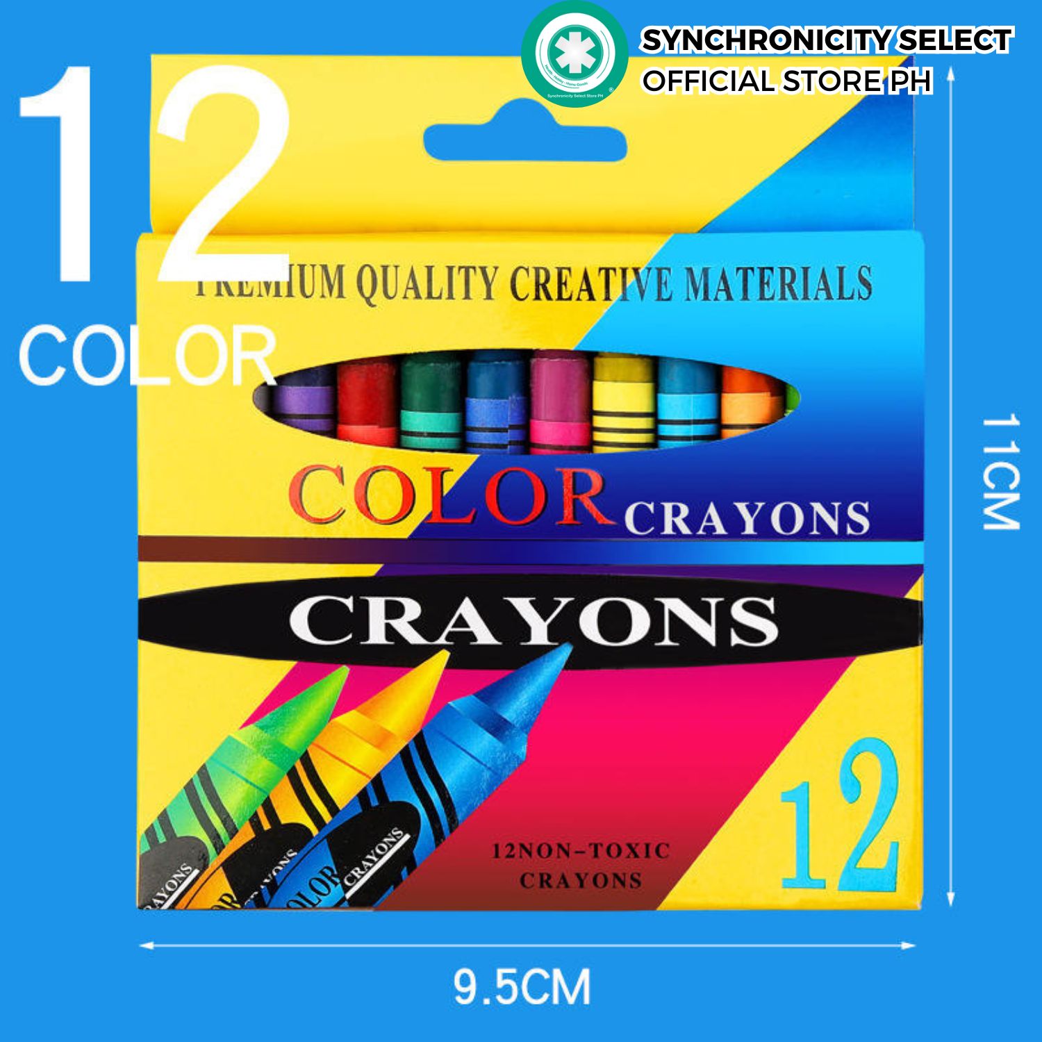 CRAY100 Crayon Set 6pcs 12 pcs Wax Crayons Vibrant multicolored Crayons for School Project Arts and Crafts Drawing