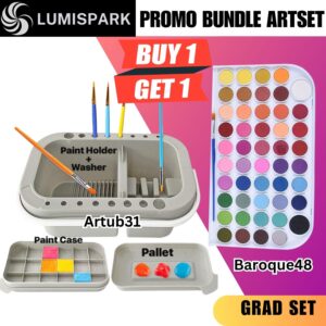 ARTSET | Watercolor with Paint Brush Cleaner Set | Painting Drawing Office | ARTSET LUMI SPARK Series Affordable Wholesale Stationery from Synchronicity Select Store PH