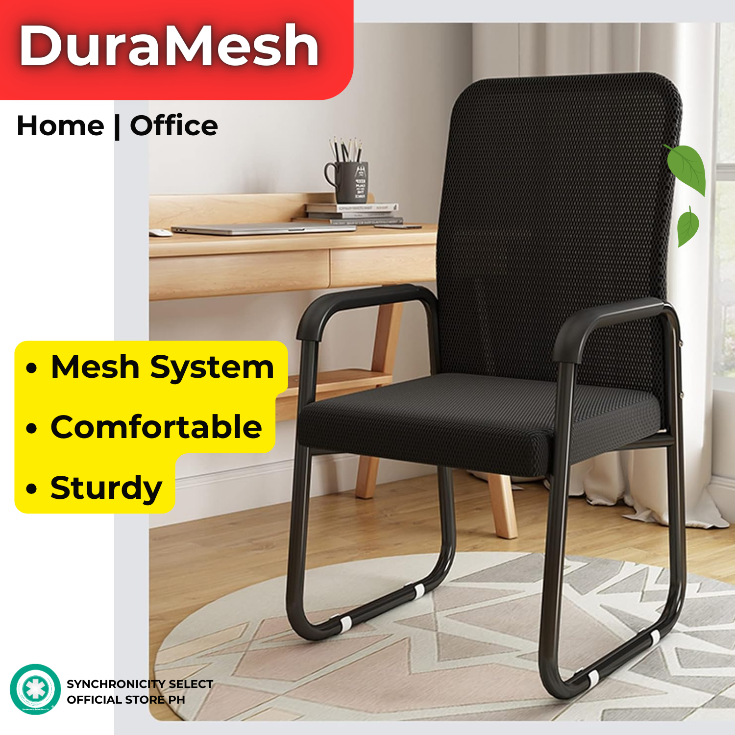 DuraMesh Pro Home Office Chair - Sturdy, Comfortable, Scientifically Designed for Utility & Health | Durable Design - High Cost Benefit Value | Multipurpose Professional Home Office Chair