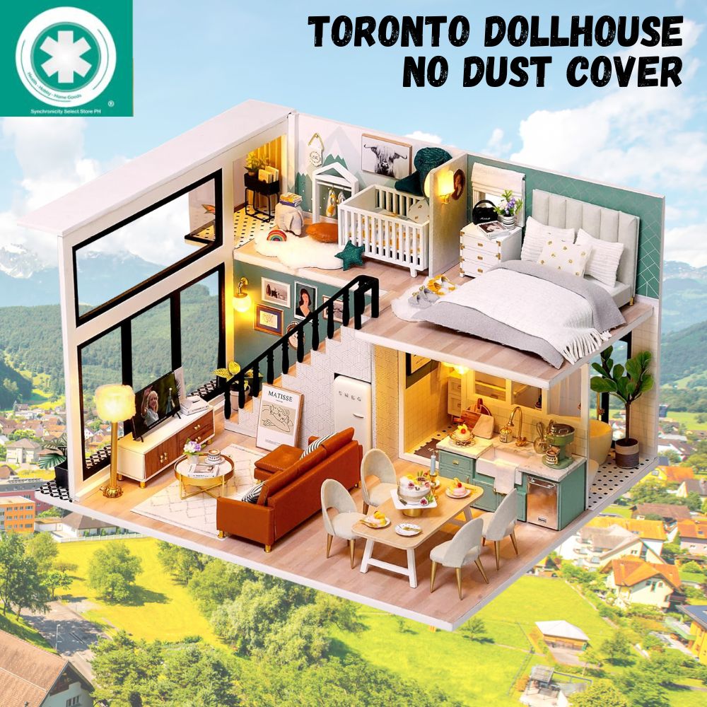 Miniature Dollhouse with Dust Cover Loft Series | Promo Price | Miniature Dollhouse Interior Design DIY Kit Furniture House Collectibles with Dust Cover Doll House and Free Glue Fast Shipping Local PH