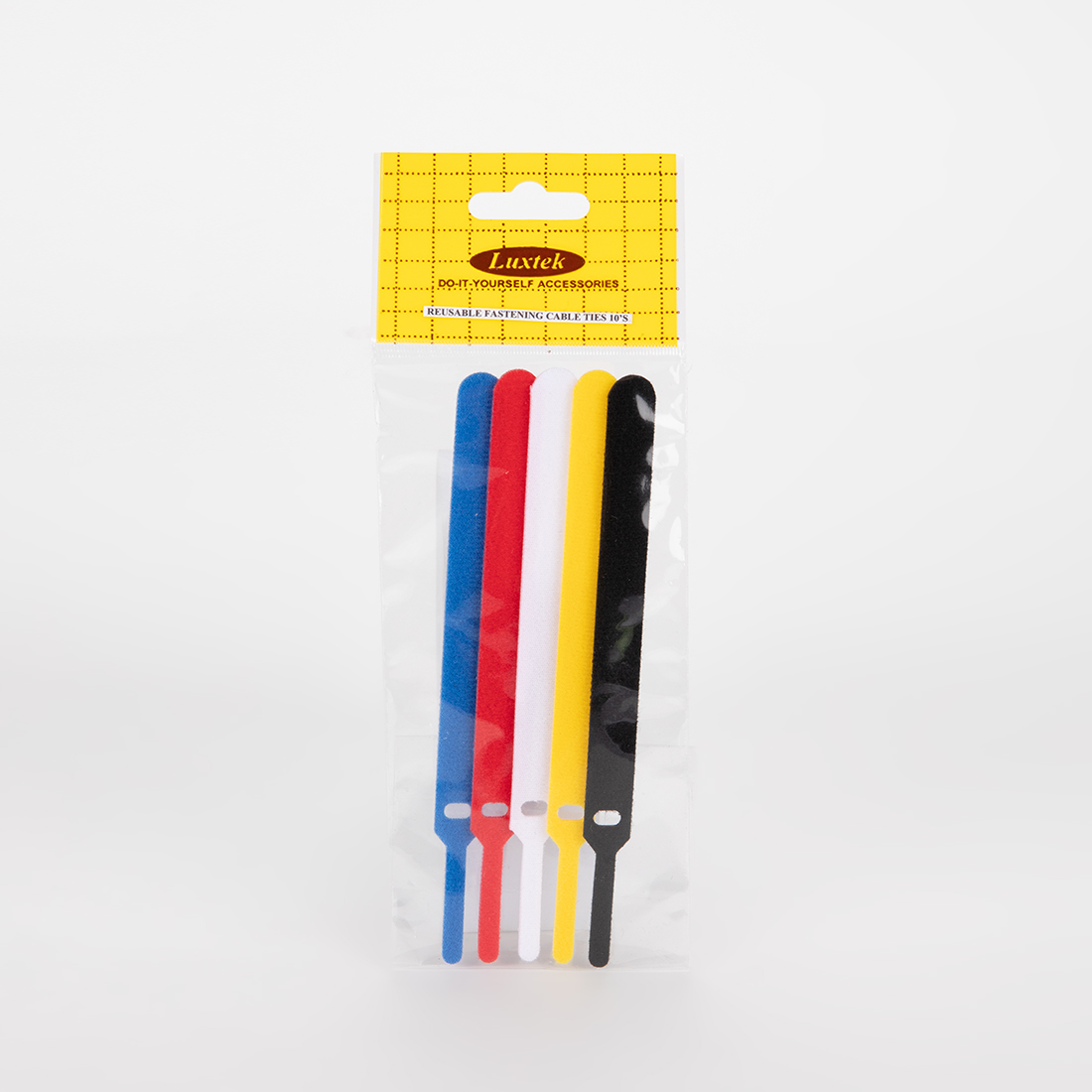 LUXTEK VELCRO Cable Ties, 10 PCS, Wire Management Organization Straps, Thin Pre-Cut Design, Wire Management for Organizing Home, Office and Data Centers