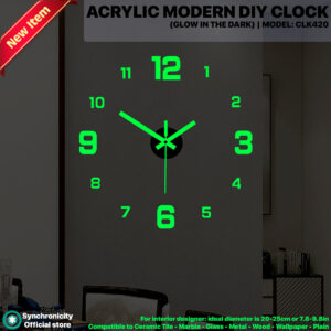 DIY Clock Wall Paste Silver