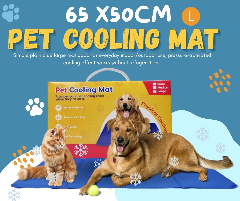 PETTEC Pet Cooling Mat for All Breeds | Large or Small | Dogs, Cats, or any Pet | Dog Cat Bed Mat | Perfect Indoors, Outdoors or in The Car | High Tech Heavy Duty Fiber