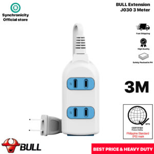 Extension Cord 2 Socket BULL 6 Meters 6M Wire Extension Board 2 Gang 2 Port Heavy Duty J030 PSS