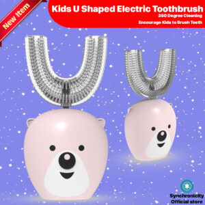 Kids U Shaped Electric Toothbrush Food Grade Silicone Head  360 | for Kids Ages 2-7 | Sonic Toothbrush | Tooth Brush Synchronicity