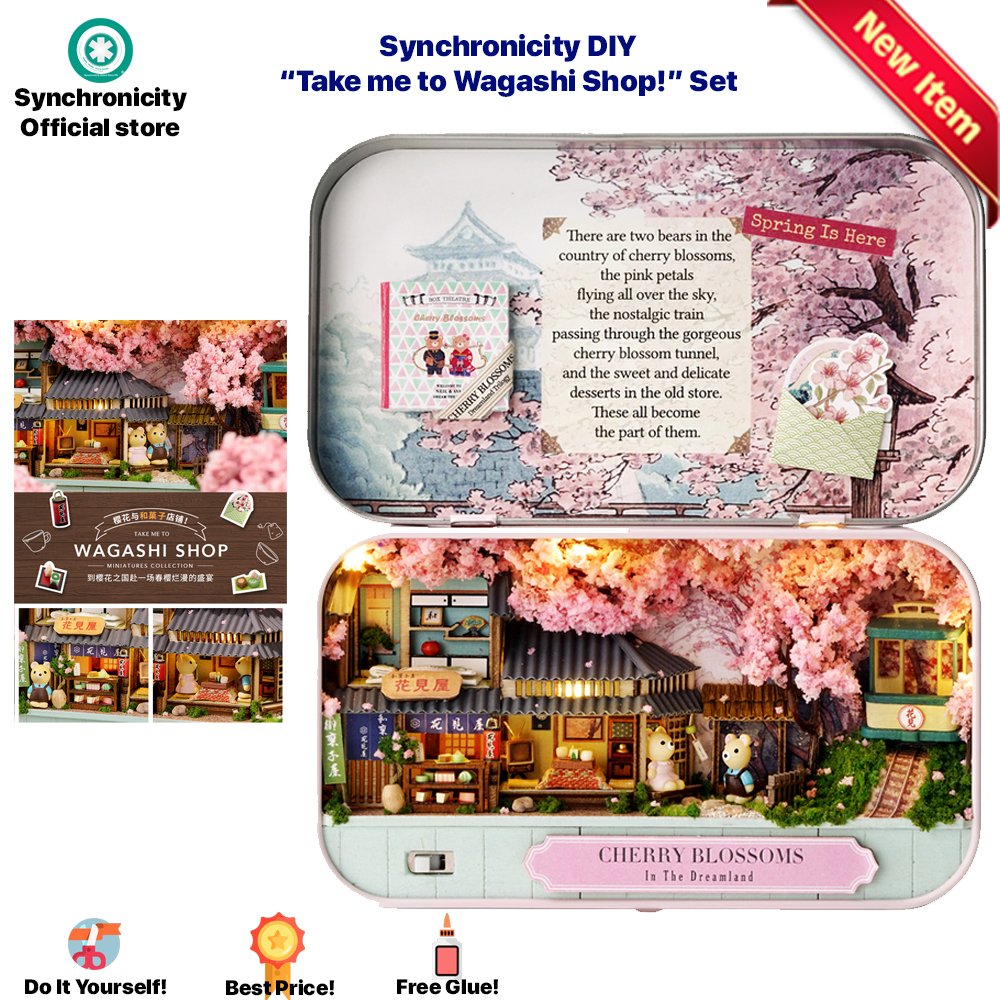 Miniature Box Theater Dollhouse with Wooden Stand | Promo Price | Miniature Dollhouse Interior Design DIY Kit Furniture House Collectibles with Wooden Stand Doll House and Free Glue Batteries Fast Shipping Local PH