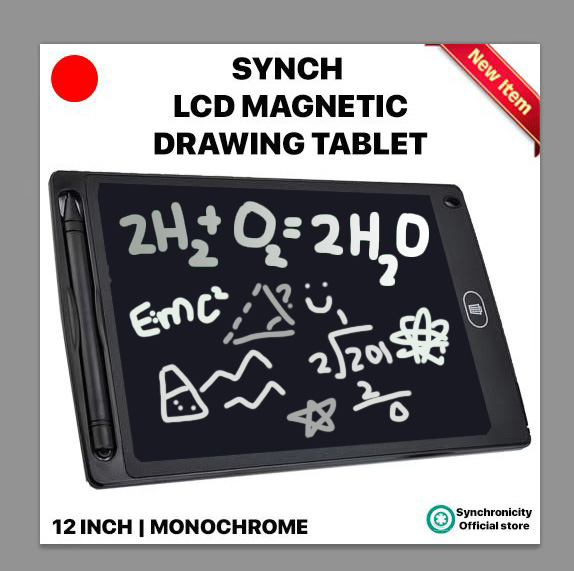 LCD Writing SYNCH LCD Tablet, 8 or 12 Inch Colorful Toddler Doodle Board Drawing Tablet, Erasable Reusable Electronic Drawing Pads, Educational and Learning Toy for 3-6 Years Old Boy and Girls | My Magical Sketch Pad by Synchronicity Select