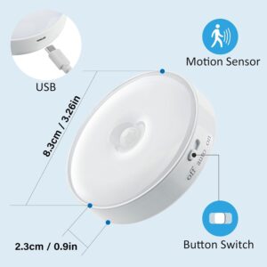 Cabinet Light Motion Sensor LED Magnet Closet Lights for Fixtures Under, Home Elderly Night Light Rechargeable Lights Long Battery Life