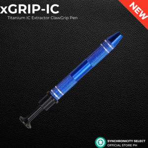xGRIP-IC Titanium IC Extractor ClawGrip Pen | Electronic Component Grabber IC Picker Desoldering Gadget |  4 Claw Pick up Tool IC Extractor Electronic Component Gripper ECE | Jewel Diamond Gem Tweezer | Precision Part Picker