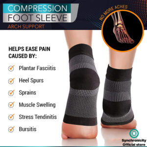Compression Socks Plantar Fasciitis | Achilles Tendonitis Relief - Ankle Compression Sleeve for Heel