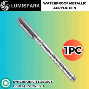 META50 Waterproof Metallic Acrylic Pen | Metal SIlver Metal Gold | Smudge Proof Water Based Markers for Ceramics Car Decor Blackboard Craft Arts Designs