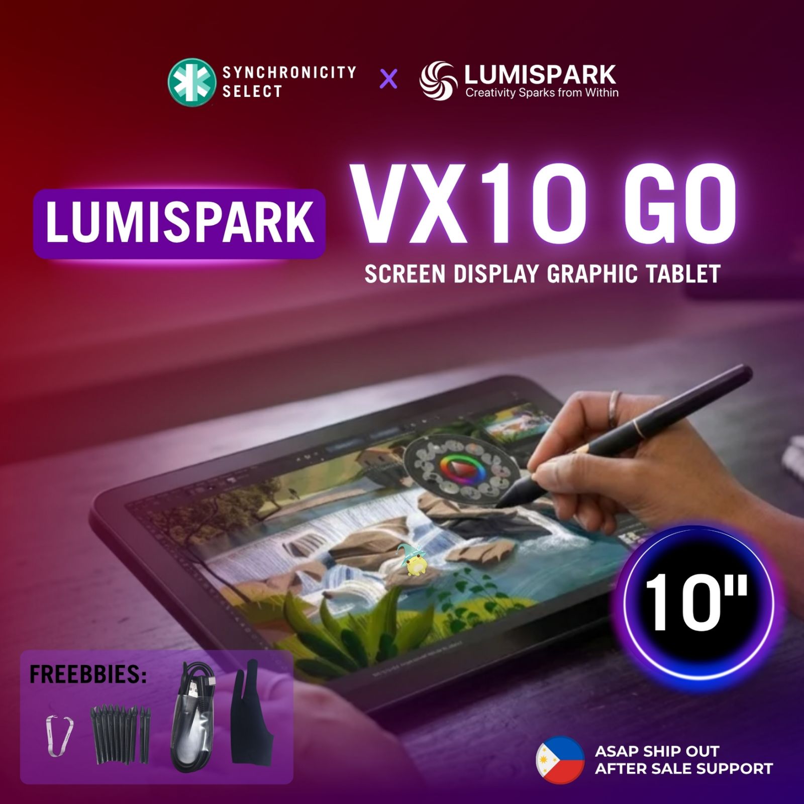 Lumia Spark VX10 Go 10-inch screen display graphic tablet