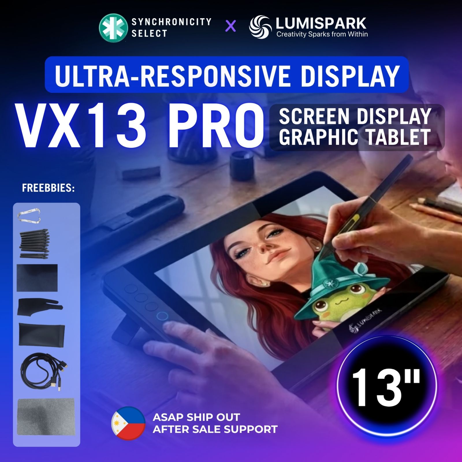 Lumia Spark VX13 Pro freebies and display