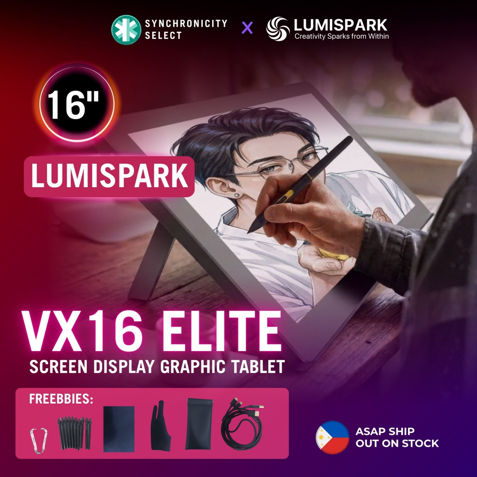Lumia Spark VX16 Elite freebies and display